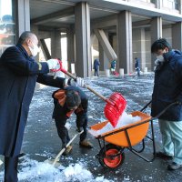 大雪から一夜　転倒やスリップ事故相次ぐ　１人重傷、２４３人軽傷　鉄道網も乱れ　千葉市で積雪７センチ