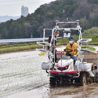 最新機器で田植え　農事組合法人が効率化　鴨川