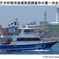 調査を行う渋谷潜水工業の船（同社提供）

