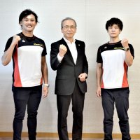 船橋勢１、２位の泳ぎ　来夏選手権へ市長に抱負　マスターズ世界ランク