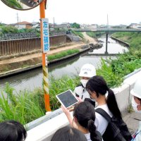氾濫対策の“今”学ぶ　一宮川治水工事見学　房総豪雨水害踏まえ　長生中・防災部