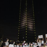 小児がんに理解を　千葉ポートタワー金色に