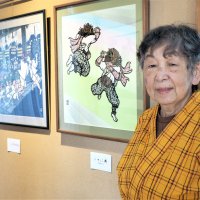 切り絵と絵画が来場者魅了　平野みどり・本庄高士２人展　富津