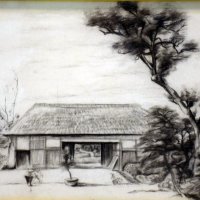 速水御舟の「広庭立夏　素描」