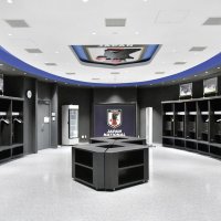 サッカー日本代表が練習時に使用するロッカールーム
