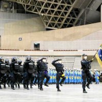 千葉県警　４５０人力強く行進　３年ぶり年頭視閲