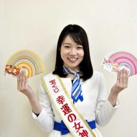 バレンタインジャンボＰＲで幸運の女神来社　３月３日まで販売