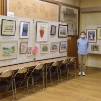 風景や人物　会員の力作２５点　講師・芝田さんは静物画　水彩画サークルが展示会　鴨川