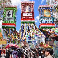 来場者を楽しませる企業による装飾＝２９日、茂原市