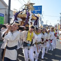 担ぎ手威勢良く「あんりゃあどした」　匝瑳　八重垣神社祇園祭　４年ぶり通常開催　５日まで