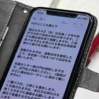 大雨前日に保護者らに配信したメールで、ながらこども園は家庭保育への協力を求めた
