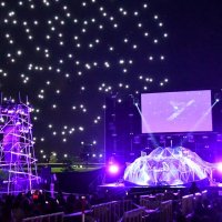 音楽や光「１００年後」創造　市原の夜空に”ドローン花火”　内房５市芸術祭開幕