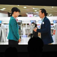 成田空港舞台の映画「空の港のありがとう」　就職説明会で初公開　俳優・清水美砂さん演じる地上係員が主人公　現場のリアルとやりがい表現