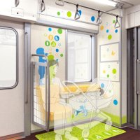 新型車両内に設定する「たのしーと」のイメージ（東武鉄道提供）
