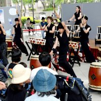 ホールに響く、和太鼓の演奏　千葉市中央区のきぼーる
