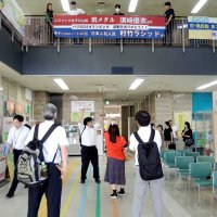 須崎、村竹に感謝　松戸市が横断幕　「感動をありがとう！」