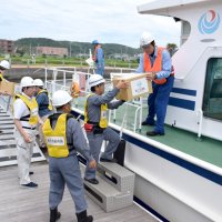 海から船で物資輸送　陸路寸断想定し訓練　銚子