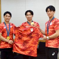 最後まで諦めないで　母校・市船橋高の後輩にエール　体操・谷川航、橋本選手／バレー・小島選手　市役所訪問、萱選手も　パリ五輪
