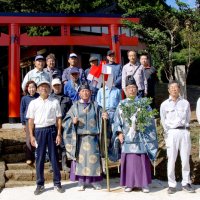 色鮮やか朱の鳥居　大多喜・大田代の熊野神社　房総台風損壊、５年経て復興