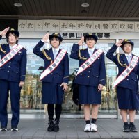 小中学生４人が一日署長　山武署、防犯など呼びかけ