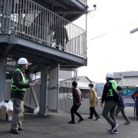 津波被害から命守る　旭、避難訓練で経路確認　【東日本大震災１４年】