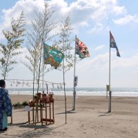 「関東一早い」海開き　九十九里・片貝中央海岸　和太鼓演奏や宝探しも