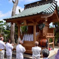 浅間神社よみがえる　村指定文化財の社殿修復　長生
