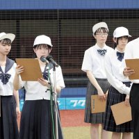 球児の晴れ舞台支える　司会の藤尾、市ノ渡さん　第１０７回全国高校野球　千葉大会　第１日