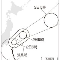 台風９号、１日深夜～２日朝に千葉最接近　強風と高波に注意　陸上で最大風速１８メートルの恐れも