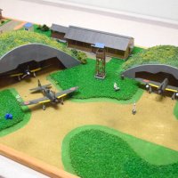 茂原市立美術館・郷土資料館に展示されている掩体壕の模型