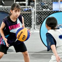 ３人制バスケ児童ら熱戦　男女１１チーム頂点目指す　千葉