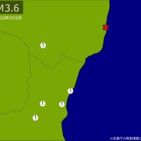 関東・東北で地震　Ｍ３．６　震源は福島県浜通り　地震が及んだ地域人口３０万人