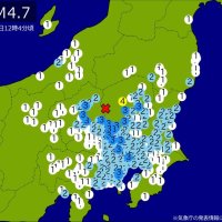 【速報】関東・東北・中部で地震　Ｍ４．７　東京、神奈川、埼玉、千葉、静岡などで広く揺れ　最大震度４　震源は栃木県北部　地震が及んだ地域人口４５４３万人