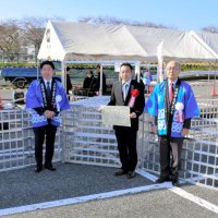 新型わなでイノシシ捕獲　茂原の市街地で効果、製造業者に感謝状