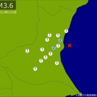 【速報】関東で地震　Ｍ３．６　震源は茨城県沖　地震が及んだ地域人口１１７万人