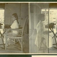 徳川昭武《松平直子・京極温子（戸定邸内座敷にて、立体写真）》１９０９年　松戸市戸定歴史館
