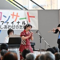 演奏する荒川知子さん（中央）ら
