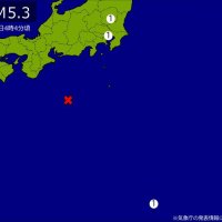 関東で地震　Ｍ５．３　東京、栃木で揺れ　震源は東海道南方沖　地震が及んだ地域人口５８万人