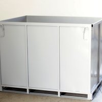 シーエスジャパンが製造するボックスパレット（千葉県提供）