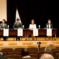 出馬表明４人が主張　地域活性化、企業誘致巡り　多古町長選前に公開討論会