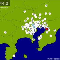 深夜に関東・中部で地震　Ｍ４．０　東京、神奈川、埼玉、千葉、静岡などで揺れ　震源は千葉県北西部　地震が及んだ地域人口２３３４万人