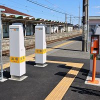 東口に新しく設置された簡易改札機
