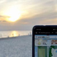 夕日のきれいさを予測　稲毛海浜公園　ＳＵＮＳＥＴ指数公開