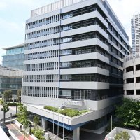 １８日から供用を開始する企業局の新庁舎＝１３日午後、千葉市中央区